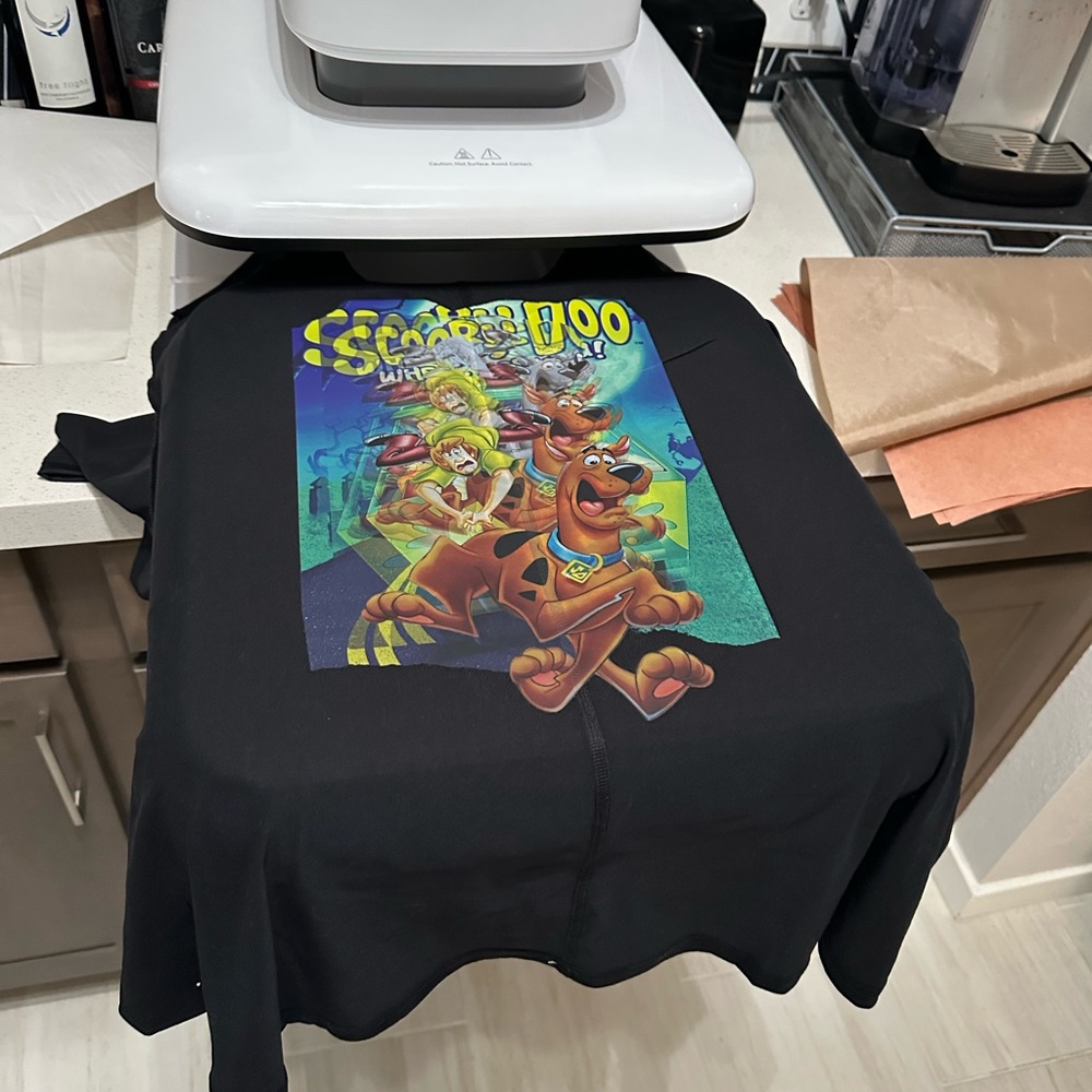 Holographic look graphic tee Scooby shirt cool original design T-shirt - Picture 4 of 10